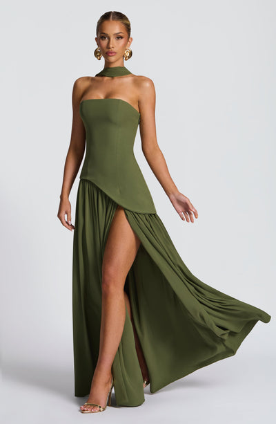 Linnea | Women's Maxi Dress | Strapless, Thigh Slit | Flowy, Formal
