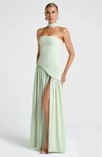 Linnea | Women's Maxi Dress | Strapless, Thigh Slit | Flowy, Formal