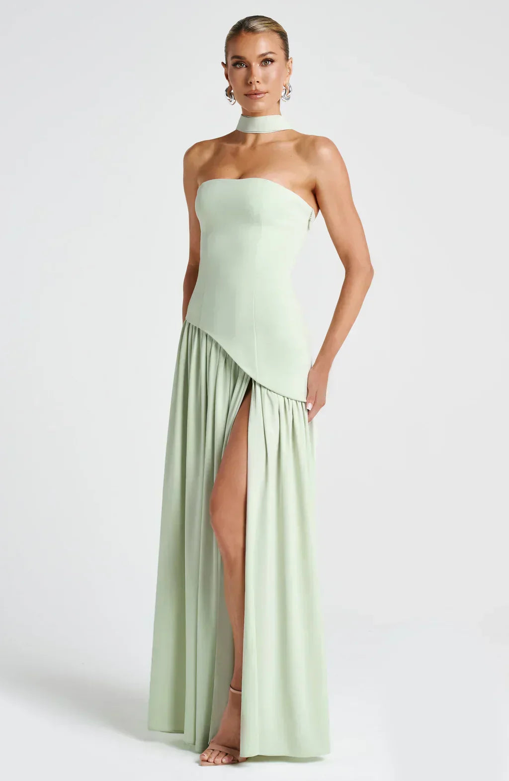 Linnea | Women's Maxi Dress | Strapless, Thigh Slit | Flowy, Formal