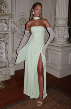 Linnea | Women's Maxi Dress | Strapless, Thigh Slit | Flowy, Formal