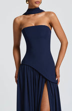 Linnea | Women's Maxi Dress | Strapless, Thigh Slit | Flowy, Formal