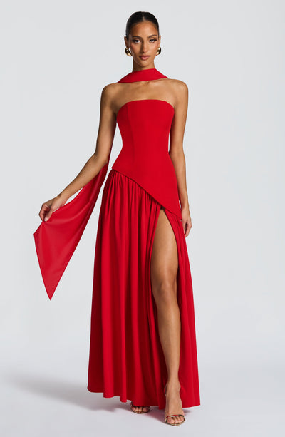 Linnea | Women's Maxi Dress | Strapless, Thigh Slit | Flowy, Formal