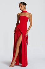 Linnea | Women's Maxi Dress | Strapless, Thigh Slit | Flowy, Formal