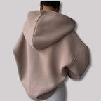 Women Oversized Pullover Hoodie Notch Neck Drop Shoulder