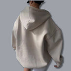 Women Oversized Pullover Hoodie Notch Neck Drop Shoulder