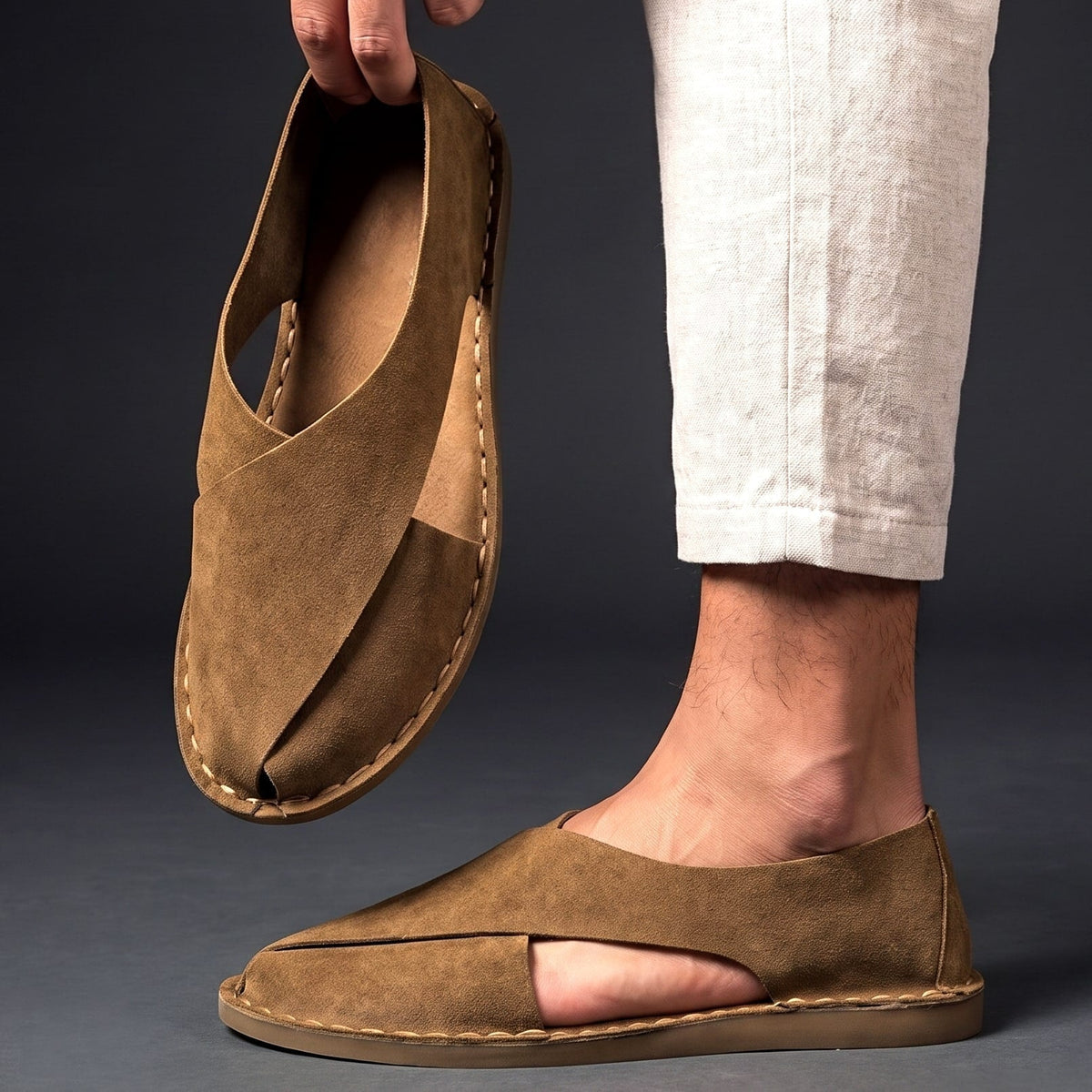 orthopedic slippers women | Suede Slip On Mules Cross Strap Breathable