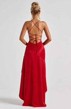 Women Maxi Dress Ruffle Hem Sleeveless Floor Length | Hazel