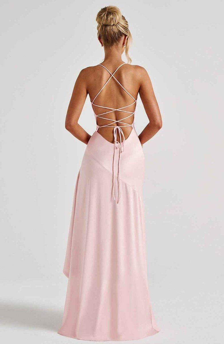Women Maxi Dress Ruffle Hem Sleeveless Floor Length | Hazel