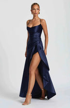 Women Maxi Dress Ruffle Hem Sleeveless Floor Length | Hazel