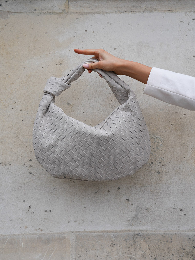 Woven Handbag | Medium Braided Bag | Faux Leather, Everyday