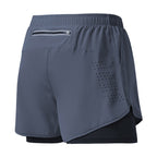 Mens Shorts 2 in 1 Running Liner Lightweight Phone Pocket