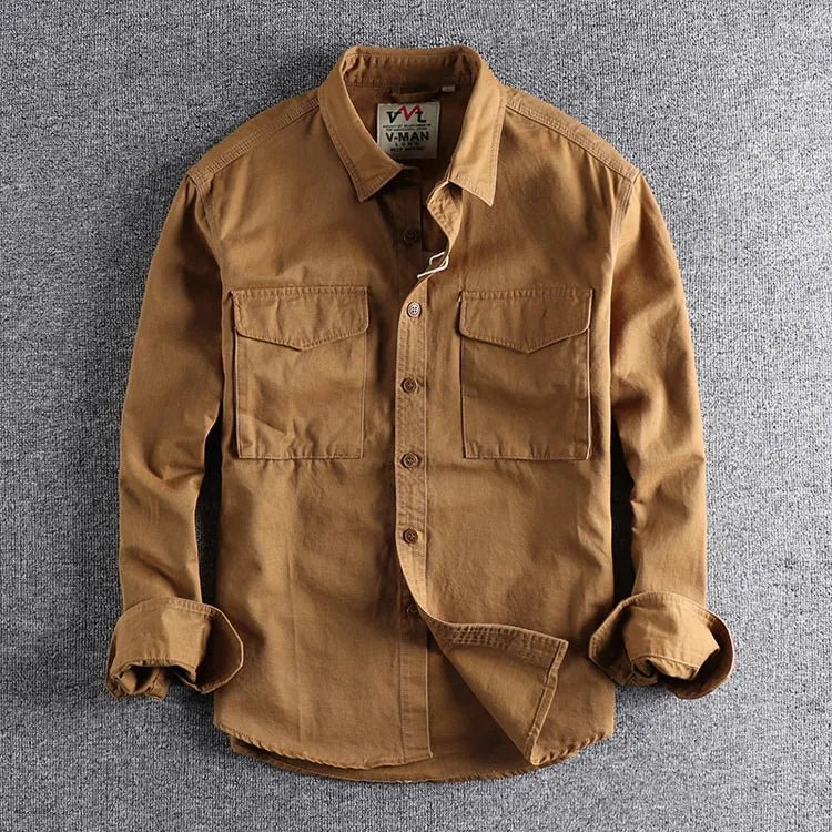 Rhea | Men's Utility Shirt | Casual, Multi-Pocket, Slim Fit