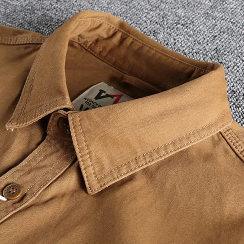 Rhea | Men's Utility Shirt | Casual, Multi-Pocket, Slim Fit