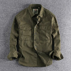 Rhea | Men's Utility Shirt | Casual, Multi-Pocket, Slim Fit
