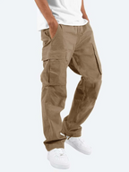 Men Cargo Trousers Relaxed Fit Utility Pockets