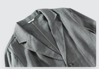 Men Linen Overshirt Cotton Blend Lightweight Casual Chest Pocket