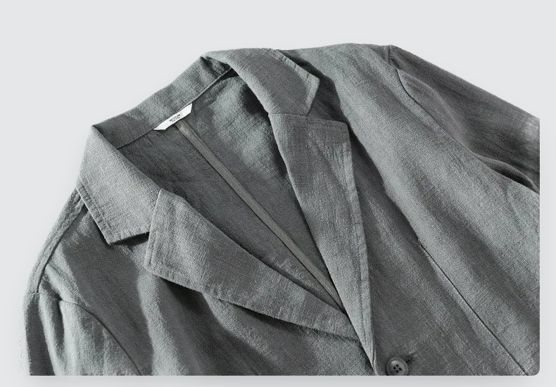 Men Linen Overshirt Cotton Blend Lightweight Casual Chest Pocket