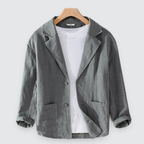 Men Linen Overshirt Cotton Blend Lightweight Casual Chest Pocket