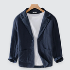 Men Linen Overshirt Cotton Blend Lightweight Casual Chest Pocket