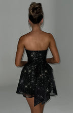Sequin Dress Women Mini Strapless A-Line Party