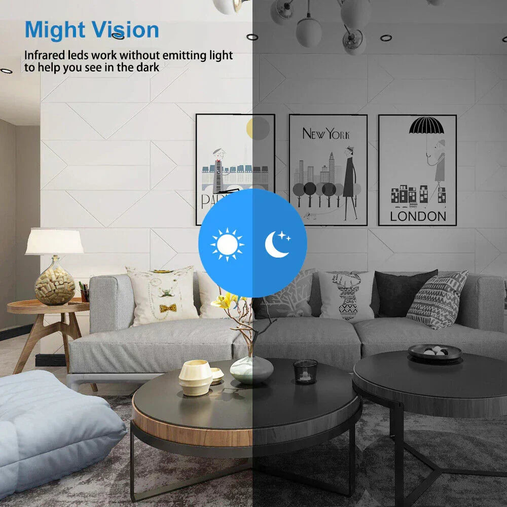 Mini Security Camera WiFi 1080P Night Vision Motion Alerts Home