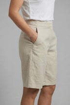 Women Shorts Casual Cotton Blend High Waist Regular Fit