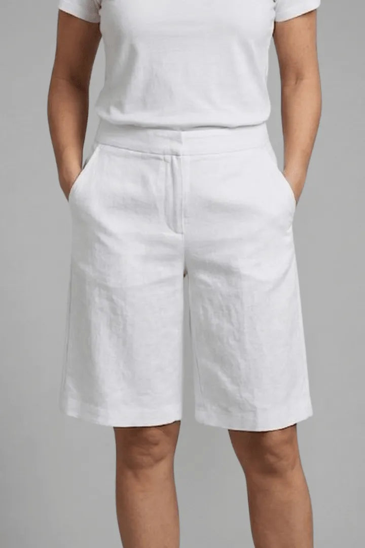 Women Shorts Casual Cotton Blend High Waist Regular Fit