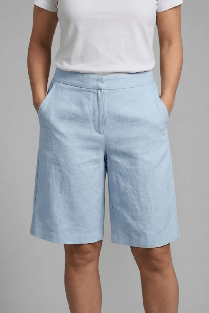 Women Shorts Casual Cotton Blend High Waist Regular Fit