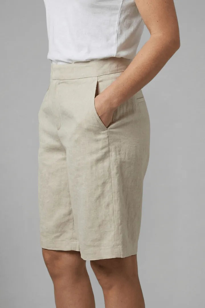 Women Shorts Casual Cotton Blend High Waist Regular Fit