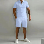 Romilly | Men's Summer Set | Polo & Shorts | Breathable, Casual