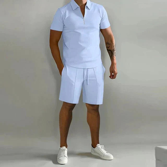 Romilly | Men's Summer Set | Polo & Shorts | Breathable, Casual