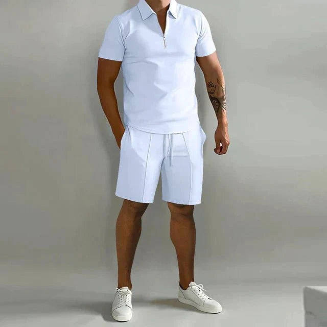 Romilly | Men's Summer Set | Polo & Shorts | Breathable, Casual