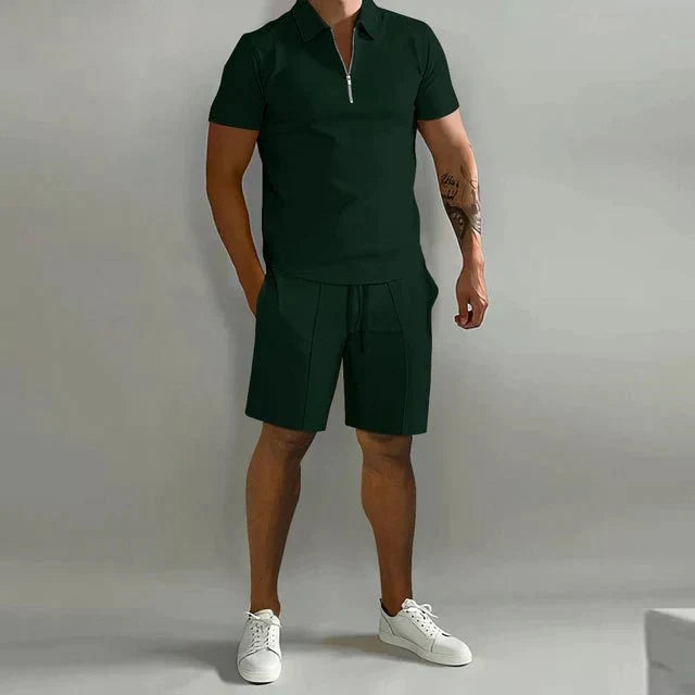 Romilly | Men's Summer Set | Polo & Shorts | Breathable, Casual