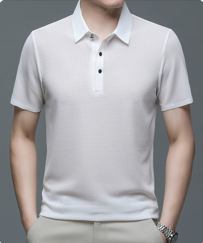 Linnea | Men's Mesh Polo Shirt | Short Sleeve, Breathable | Summer