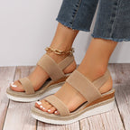 Nova | Platform Sandals | Women's Orthopedic, Elastic Strap | Lightweight