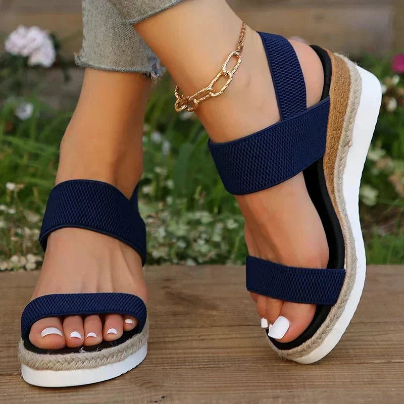 Nova | Platform Sandals | Women's Orthopedic, Elastic Strap | Lightweight