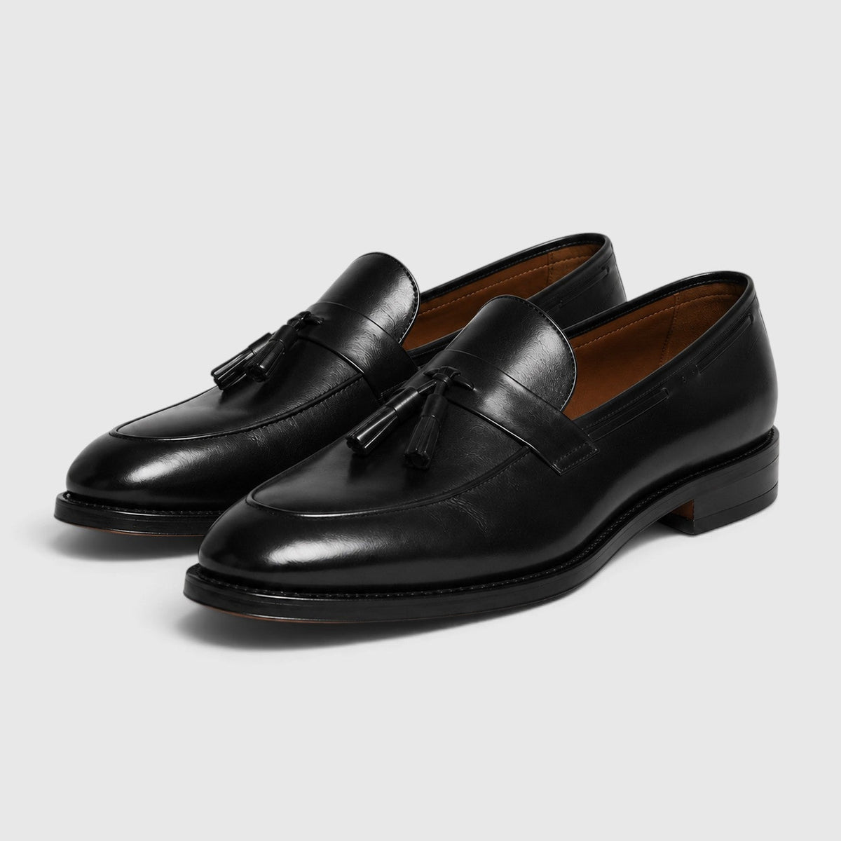 Mens Leather Tassel Loafers | Slip-On Elegant Dress Shoes