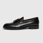 Mens Leather Tassel Loafers | Slip-On Elegant Dress Shoes