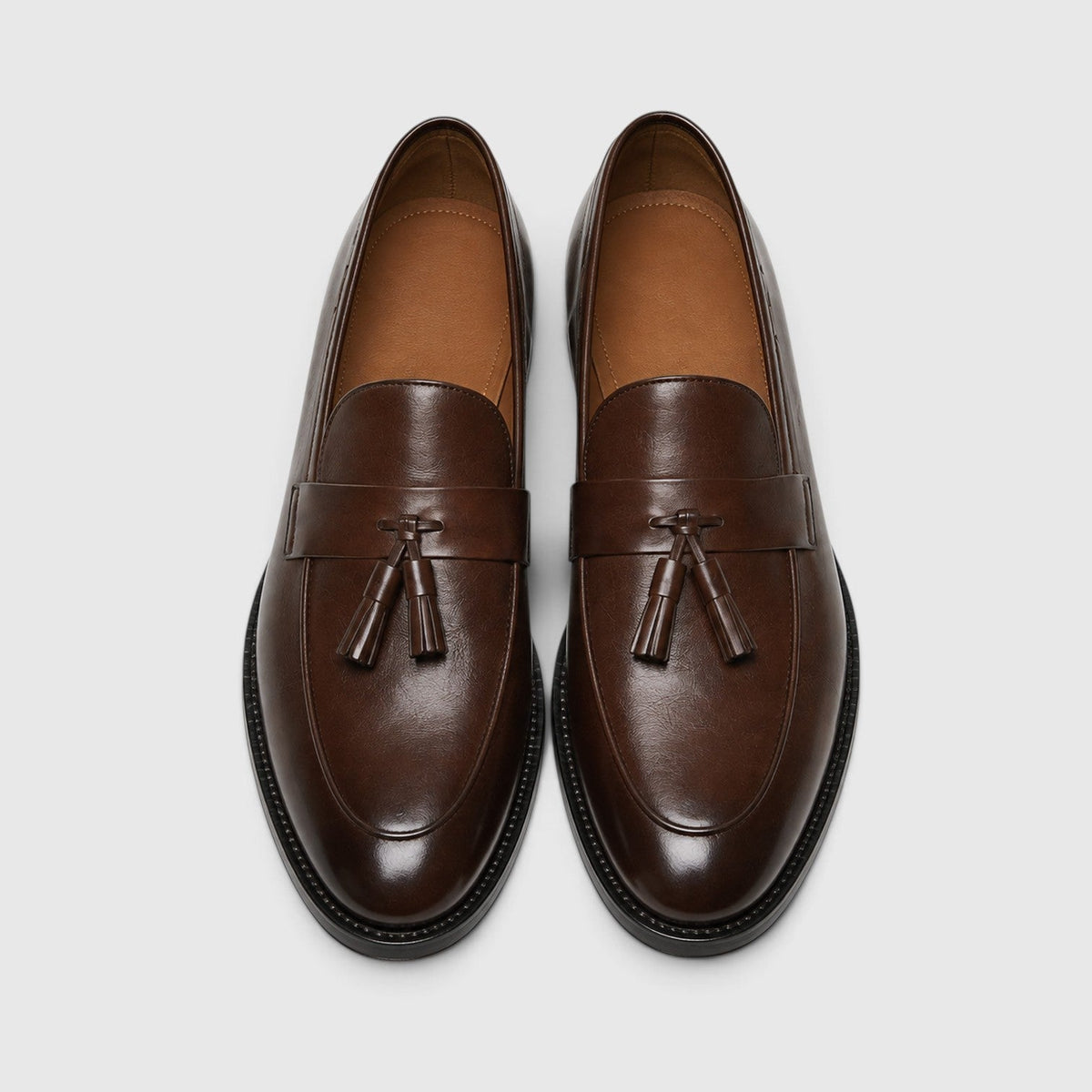 Mens Leather Tassel Loafers | Slip-On Elegant Dress Shoes