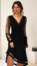 Maren | Women's Evening Gown | Black Sequin, Long, Fitted | Glamour