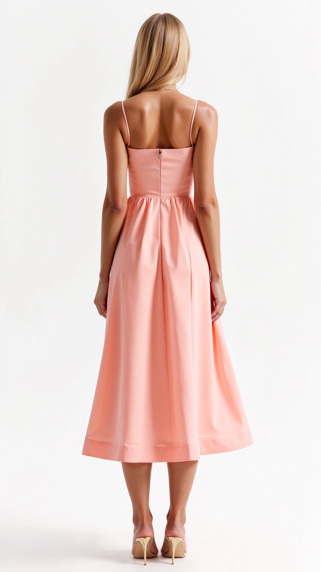 Midi Dress Women Flowy Lightweight Soft Touch Midi Length