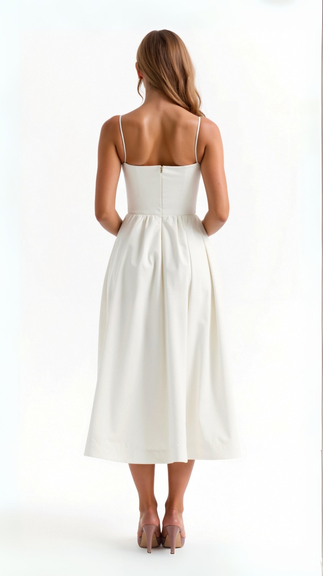 Midi Dress Women Flowy Lightweight Soft Touch Midi Length