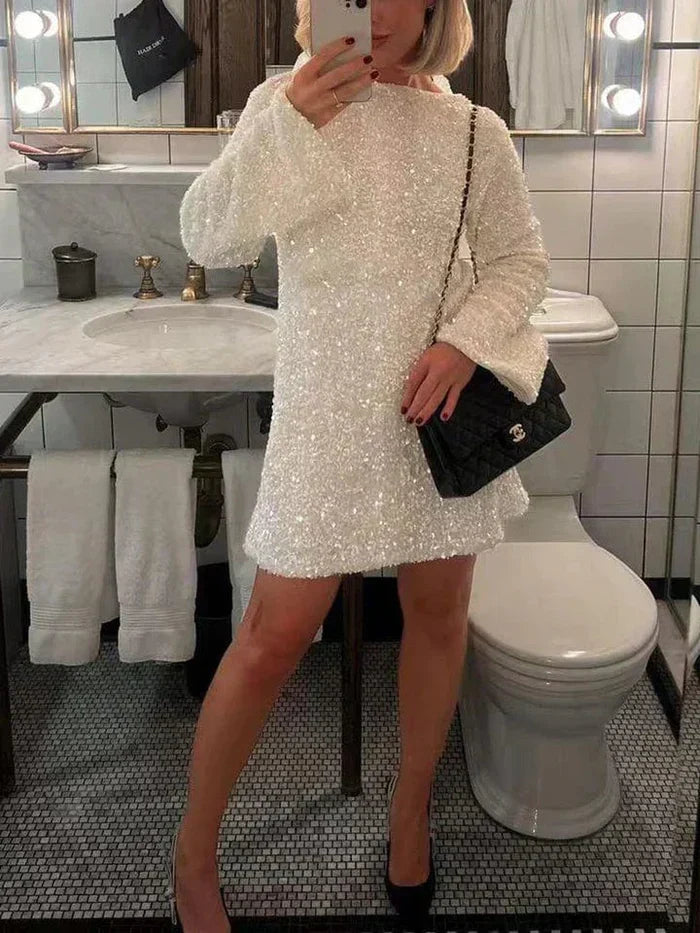 Sequin Dress Women Sparkly Glitter Evening Wear Shimmer Finish