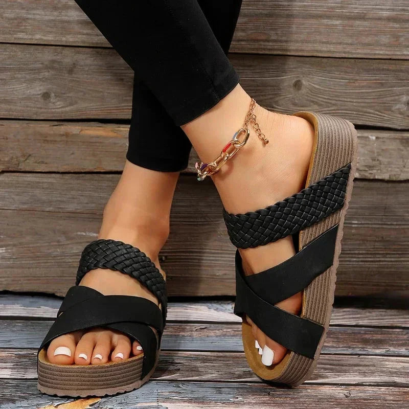 Juno | Platform Slide Sandals | Women's Orthopedic, Slip-On | Summer