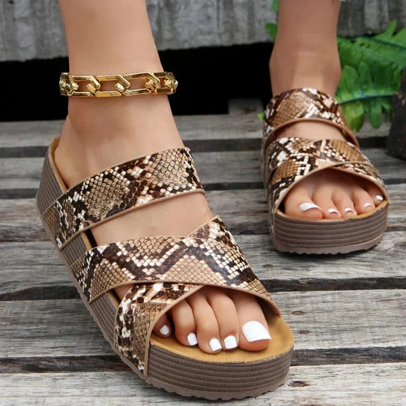 Juno | Platform Slide Sandals | Women's Orthopedic, Slip-On | Summer