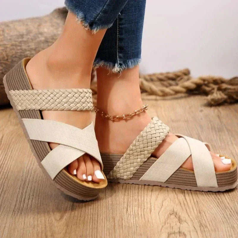 Juno | Platform Slide Sandals | Women's Orthopedic, Slip-On | Summer
