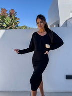 Vera | Women's Two-Piece Set | Midi Dress & Sweatshirt | All-Season
