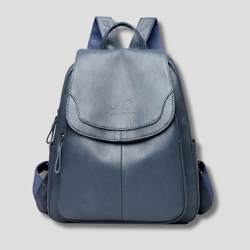 Faline | Women's Anti-Theft Leather Backpack | Embossed Detail