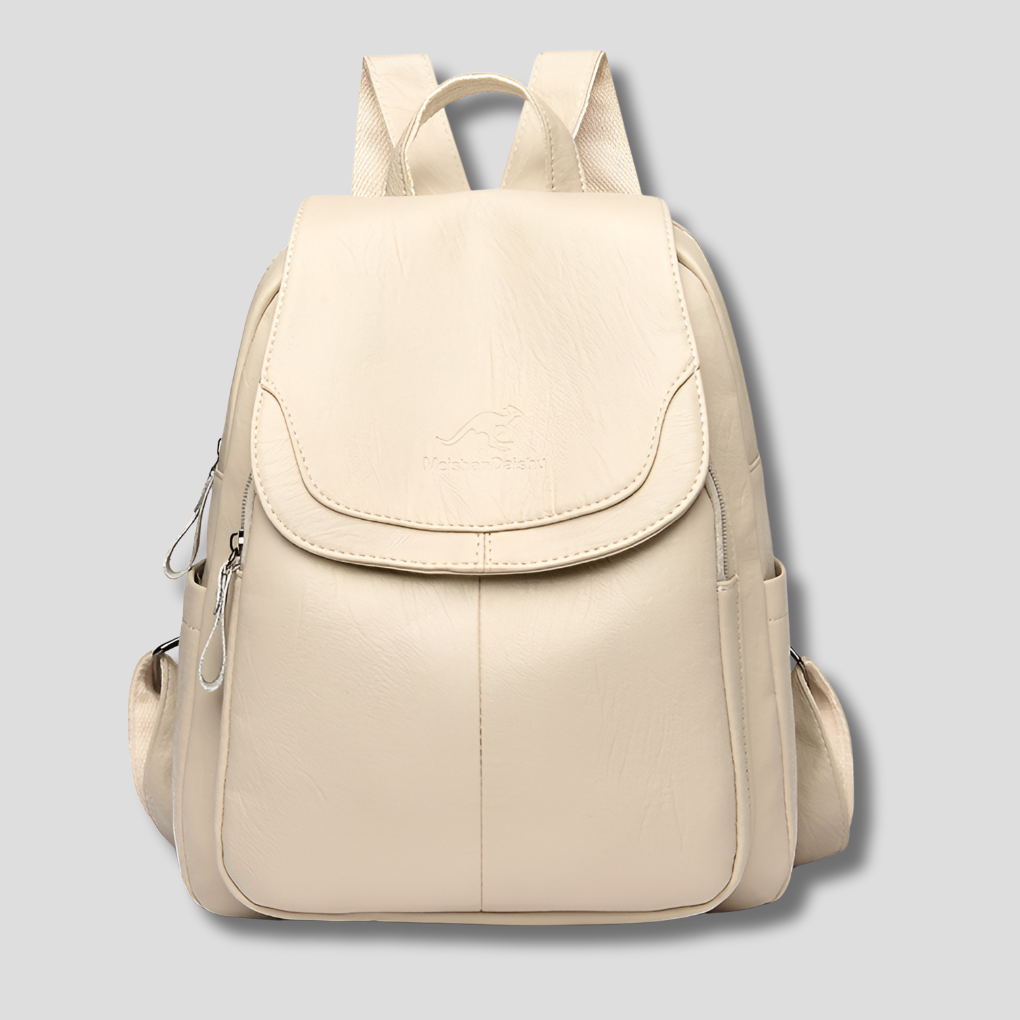 Faline | Women's Anti-Theft Leather Backpack | Embossed Detail