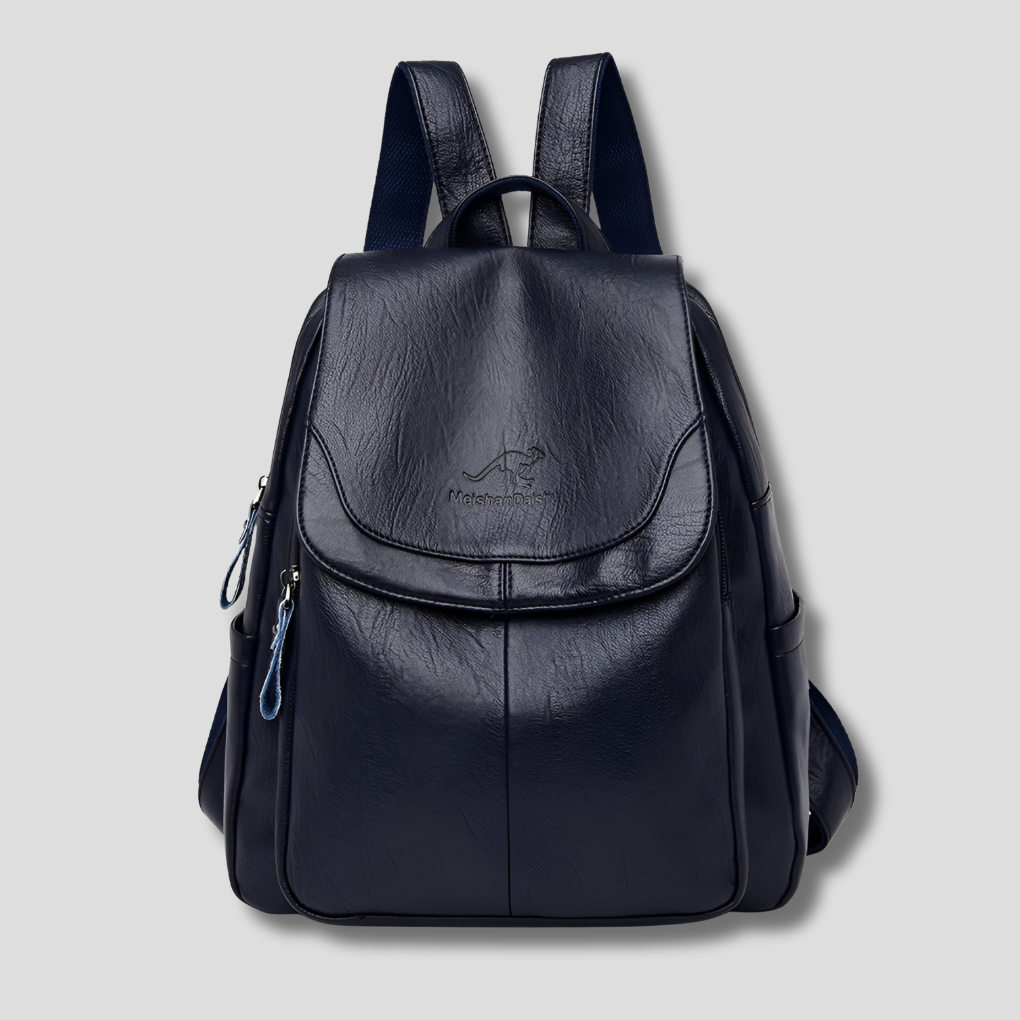Faline | Women's Anti-Theft Leather Backpack | Embossed Detail
